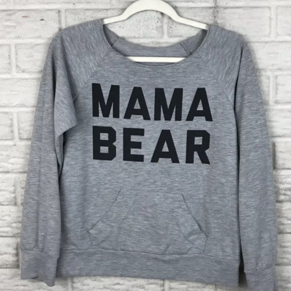 Mama Bear Women’s Sweatshirt Medium 80s Cut out